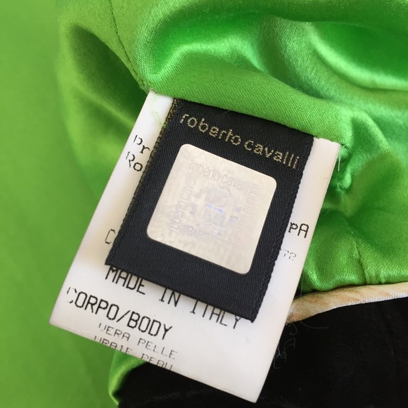 Roberto Cavalli dragon laser cut leather jacket - Picture 10 of 13